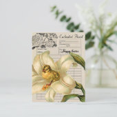 Carte postale vintage Ephemera Collage Pâques (Debout devant)