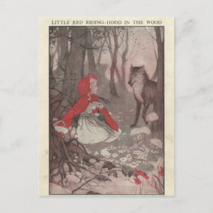 Carte postale vintage Ephemera Little Red Riding H