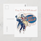 Carte Postale Vintage époque victorienne Cakewalk (Devant / Derrière)