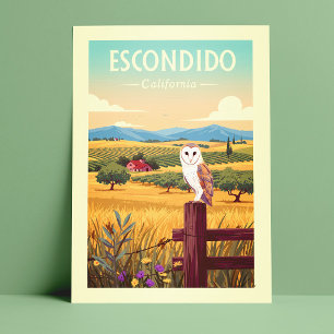 Carte Postale Vintage Escondido Californie