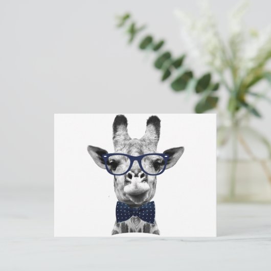 Carte Postale Vintage et drôle Giraffe (Debout devant)