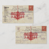 Carte postale Vintage et lustre (Devant / Derrière)