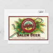 Carte postale vintage Étiquette de boissons (Devant / Derrière)