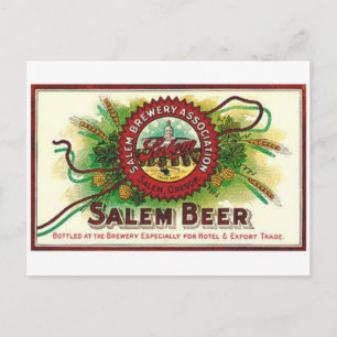 Carte postale vintage Étiquette de boissons