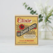 Carte postale vintage Étiquette de boissons (Debout devant)