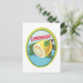 Carte Postale Vintage Étiquette Limonada (Debout devant)