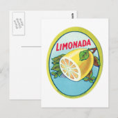 Carte Postale Vintage Étiquette Limonada (Devant / Derrière)