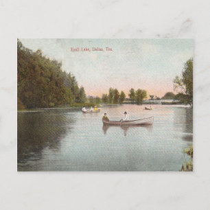 Carte Postale Vintage Exall Lake, Dallas Texas