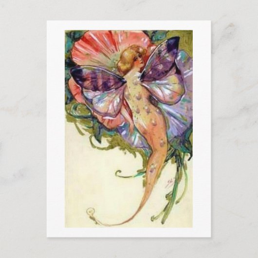 Carte postale vintage Fairy (Devant)