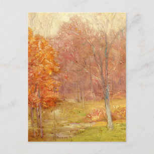 Carte Postale Vintage Fall Forest Painting