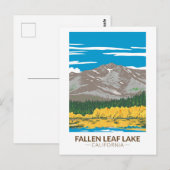 Carte postale Vintage Fallen Leaf Lake California (Devant / Derrière)