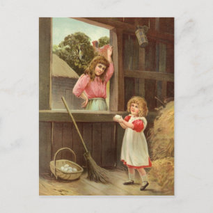 Carte postale vintage Farm Family