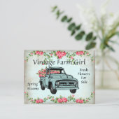 Carte postale vintage Farm girl (Debout devant)