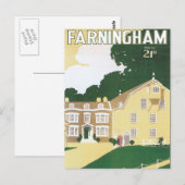 Carte Postale Vintage Farningham Angleterre (Devant / Derrière)