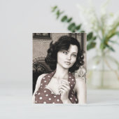 Carte Postale Vintage femme (Debout devant)