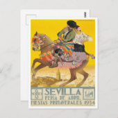 Carte postale vintage Feria de Sevilla 1934 (Devant / Derrière)