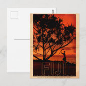 Carte postale vintage Fiji Travel (Devant / Derrière)