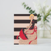 Carte Postale Vintage fille (Debout devant)