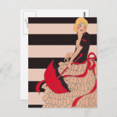 Carte Postale Vintage fille (Devant / Derrière)