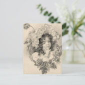 Carte Postale Vintage fille (Debout devant)