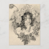 Carte Postale Vintage fille (Devant)