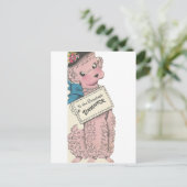 Carte Postale Vintage fille de caniche (Debout devant)