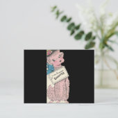 Carte Postale Vintage fille de caniche (Debout devant)