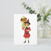 Carte Postale Vintage fille d'Halloween (Debout devant)