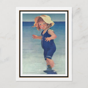 Carte Postale Vintage fille en bord de mer par Jessie Willcox Sm