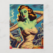 Carte Postale Vintage fille maman horreur (Devant)