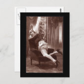 Carte Postale Vintage fille photo osé (Devant / Derrière)