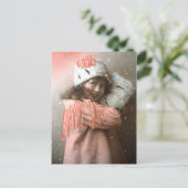 Carte Postale Vintage fille victorienne (Debout devant)