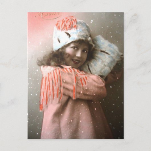 Carte Postale Vintage fille victorienne (Devant)