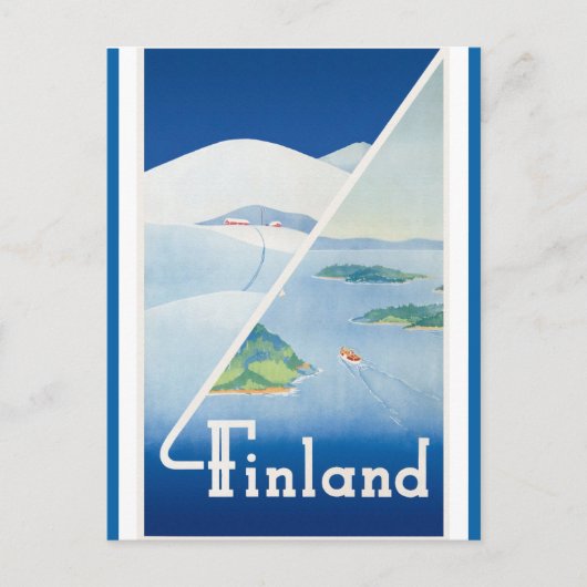 Carte Postale Vintage Finlande Finlande Voyages (Devant)