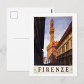 Carte Postale Vintage Firenze Italie Voyage (Devant / Derrière)