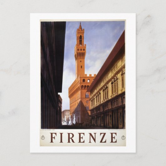 Carte Postale Vintage Firenze Italie Voyage (Devant)