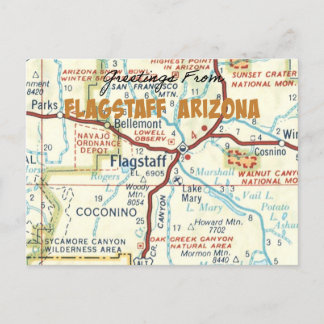 Carte postale Vintage Flagstaff Arizona