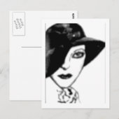 Carte postale vintage - Flapper (Devant / Derrière)