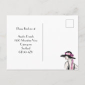 Carte postale vintage Flapper Girl Moving Home des (Dos)