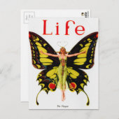 Carte postale vintage Flapper Life Magazine (Devant / Derrière)