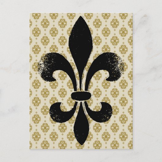 Carte Postale Vintage Fleur de lis (Devant)
