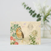 Carte postale vintage fleurie avec de beaux roses (Debout devant)