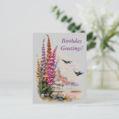 Carte Postale Vintage Flora Anniversaire (Debout devant)