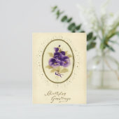 Carte postale vintage Floral Anniversaire (Debout devant)