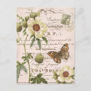 Carte postale vintage Floral Botanique