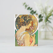 Carte Postale Vintage Floral Mucha (Debout devant)