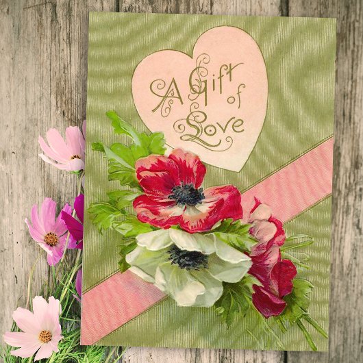Carte postale vintage Floral Valentine