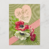 Carte postale vintage Floral Valentine (Devant)