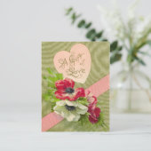 Carte postale vintage Floral Valentine (Debout devant)