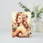 Carte Postale Vintage Florale (Debout devant)